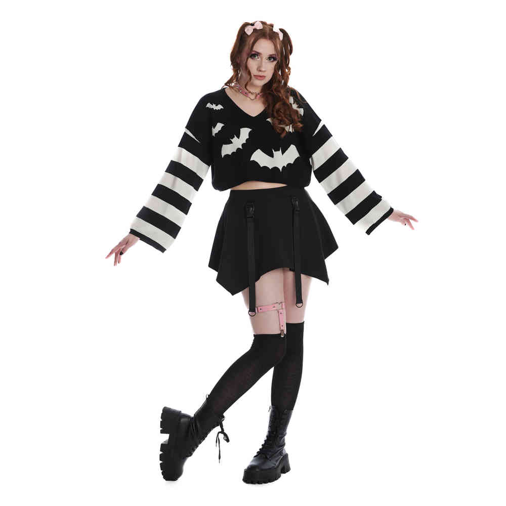 Banned - Annabelle Bat Pull en tricot - Blanc cassé